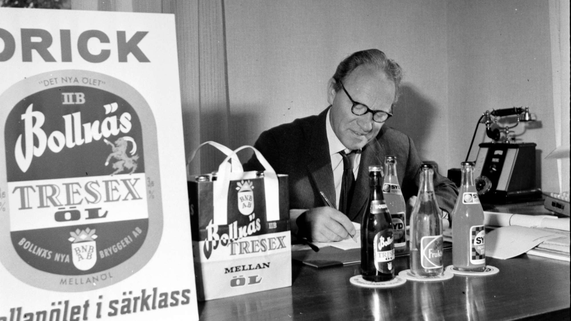 Bollnäs Bryggeri inför mellanölspremiär september 1965