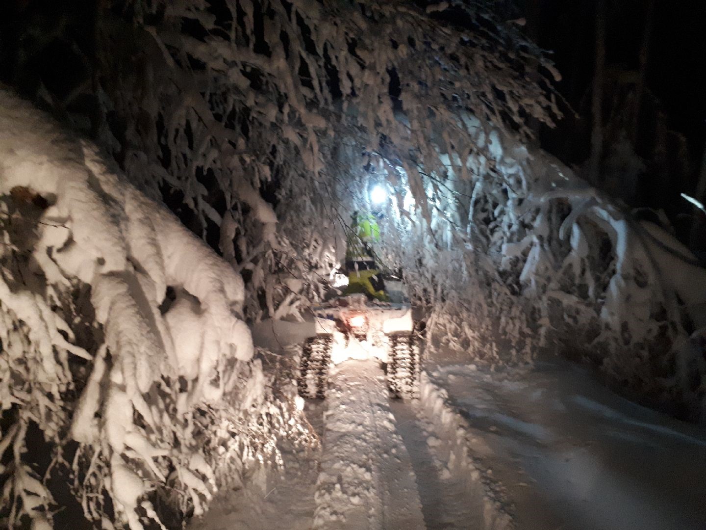 Kraftigt snöfall i Hälsingland 2018