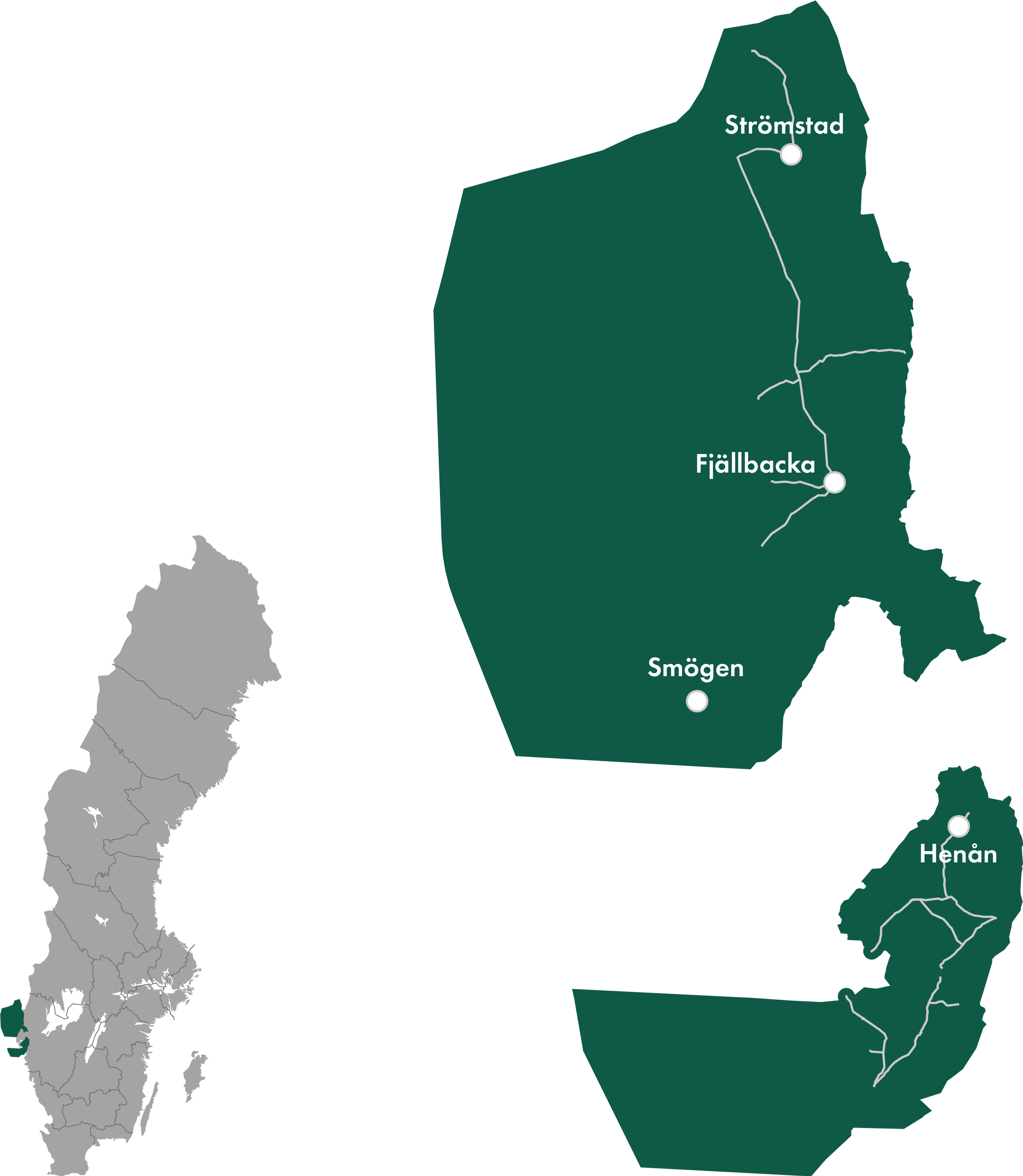 En karta över bohuslän.